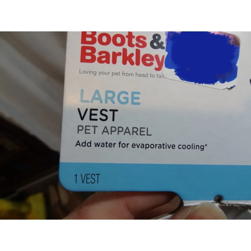 Dog Cooling Vest Summer Cool Coat Cooling Jacket Size Large Boots Barkley